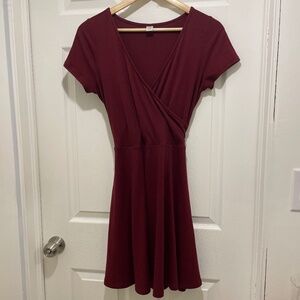Burgundy TWIK wrap dress M